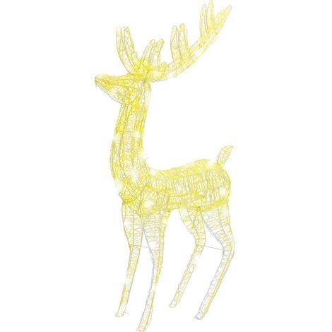 XXL Acrylic Christmas Reindeers 250 LED 3 pcs 180 cm Warm White vidaXL