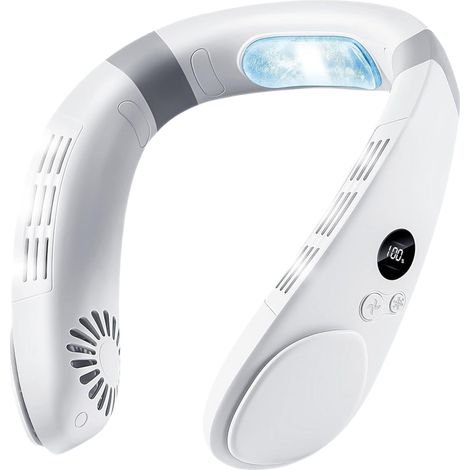 1 Ventilateur de cou, plaque de refroidissement, batterie 4400 mAh, sans pales, 3 vitesses, usage extérieur (1/5)