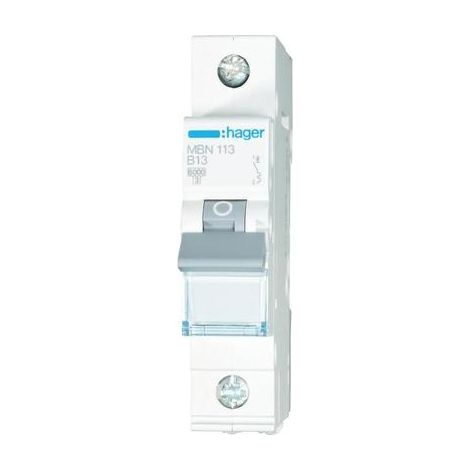 Hager MBN113 Disyuntor Compacto 13A Tipo B 6kA