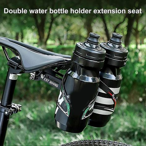 Extension de porte-bidon Kaesi West pour vélo, fixation haute résistance, adaptateur de porte-bidon noir découpé CNC pour le cyclisme (1/4)