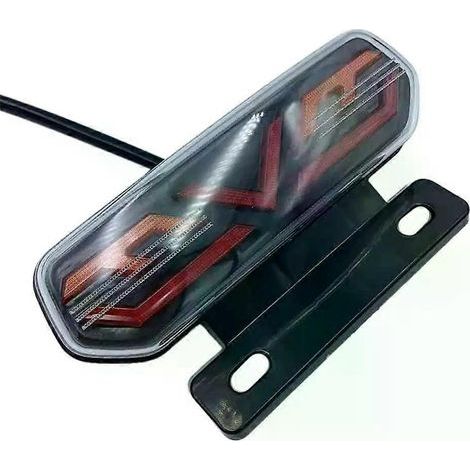 HONORNIC - Feux arrière de moto à LED, feu stop de moto, feu arrière de quad, feu stop de moto, clignotant, indicateur de direction (1/5)