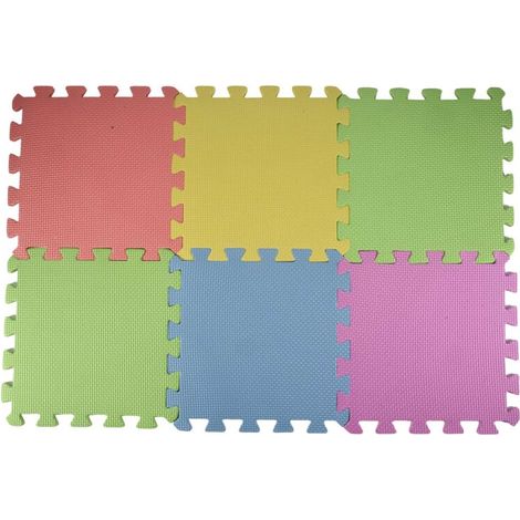 Tapis de Puzzle Enfants 20 Pièces Modulables 30x30 Cm Mousse Eva Douce Coloré (1/4)