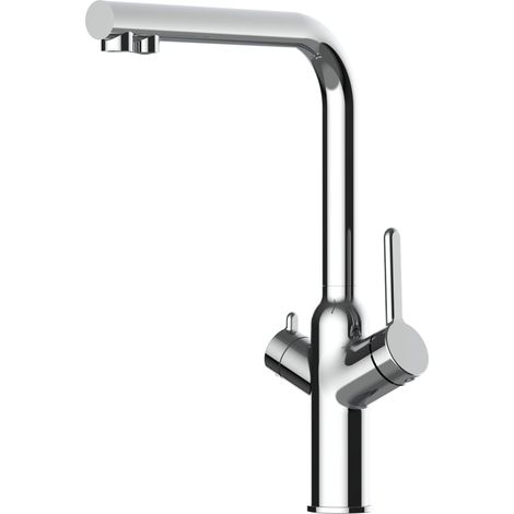 3 Wege Wasserhahn Kueche Spueltischarmatur Verchromt Kuechenarmatur mit L 360 schwenkbarem Auslauf - BOD Design
