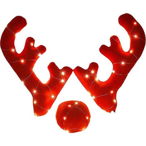 Guirlande lumineuse en forme de bois de cerf pour voiture, camion, SUV et autres véhicules. Décoration de Noël pour voiture, camion, SUV et autres véhicules. (1/5)