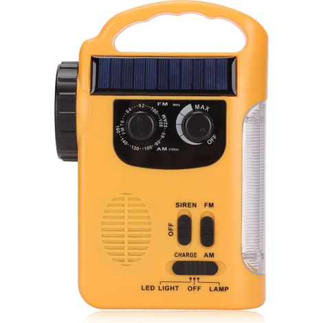 RD339 Handkurbel-Solarradio, hohe Helligkeit, stabiler Betrieb, multifunktional, FM/AM-Empfang, Wetteranzeige, mit LED-Taschenlampe für den Außeneinsatz (1/5)