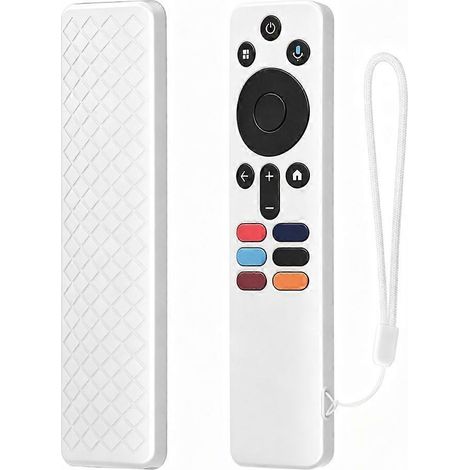 Coque en silicone antichoc blanche, compatible avec télécommande TV Xiaomi XMRM-N5 (1/5)