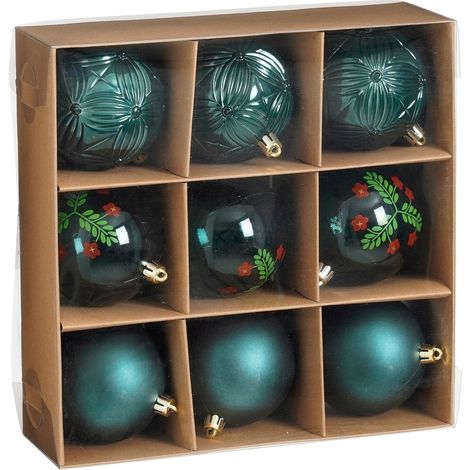 Mica Decorations boule de Noël Vert H8xl8xL8cm (1/5)