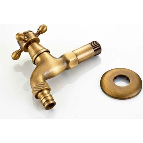 Robinet dEau en Laiton Antique Robinet dEau Froide Dcoratif pour Jardin Montage Mural (1/4)