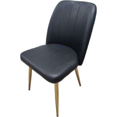 Sedia da Pranzo Giuly in Ecopelle - set da 4 Eleganza per Casa e Ufficio Black