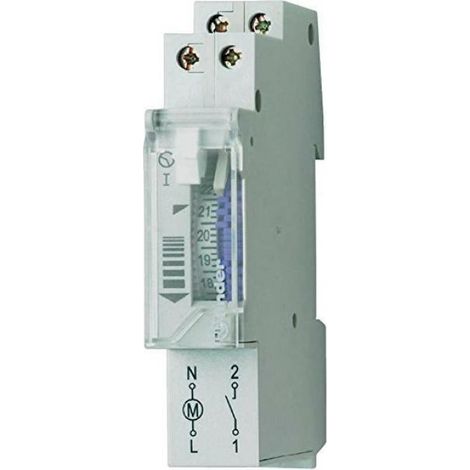 Finder – Interrupteur horaire modulaire 16A – Montage sur rail 35mm – Alimentation AC 230V – Programmation journalier/hebdomadaire