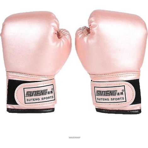 Gants de boxe pour enfants et adolescents, sac de frappe, kickboxing, muay thaï, MMA, sparring, 3-10 ans, rose (1/4)