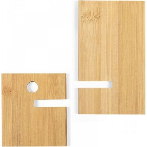 Support de bureau en bambou avec trou de chargement, support de téléphone portable en bois pour iPhone, iPad, bureau, tablette et tous les téléphones (1/5)