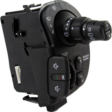 Union – Commutateur de direction compatible Renault Clio 3, Kangoo 2, Modus (2005-2012) – Essuie-glace, réglages audio, 10+18 broches