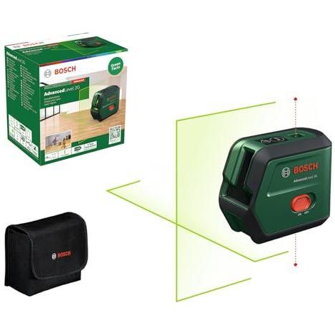 Bosch AdvancedLevel 2G laser incrociato verde precisione ±0,4 mm/m
