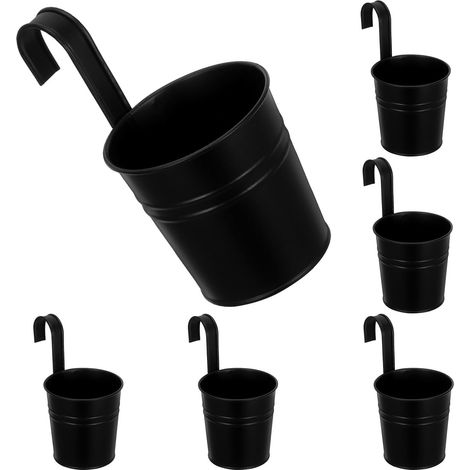6 Stück Smaller Hängepflanztopf aus Eisen mit Abflussloch (1/5)