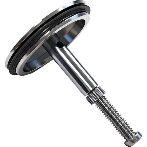 1 Bouchon de baignoire, Laiton, Diamètre 43 mm, Hauteur réglable, Double joint silicone, Pour tuyaux standard (1/5)