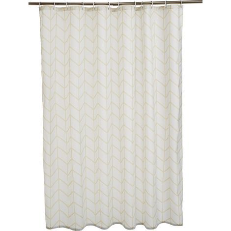 Rideau de douche tissu imprimé 180x180cm Beige Rideau de douche b