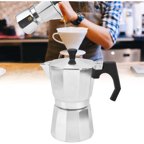 Cafetière italienne Moka, cafetière octogonale en aluminium, cafetière électrique, 300 ml (1/5)