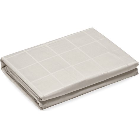 Housse de couette satin de coton CONCERTO Carreaux 240x220 cm (1/5)