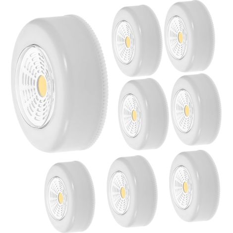 Veilleuse Tactile LED Blanche en Abs, Lot de 8 Pièces (1/5)