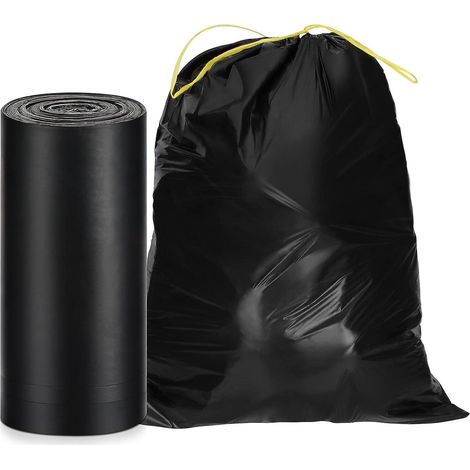 sac Poubelle 35 Litres Lien Coulissant Poubelle Haute(45x50cm,75 Sacs),sac Poubelle Ultra Resistant,sac Poubelle Noir Tri Selectif Handy Garbage B (1/5)