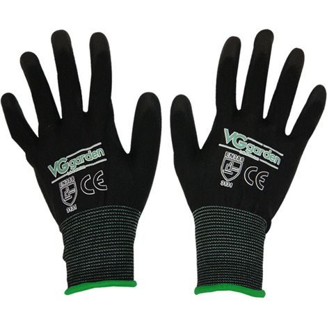 Paire de gants - VG Garden - Taille L - Liseré vert (1/2)