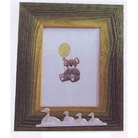 Cornice Portafoto da appoggio in Legno e Papere in Argento 13 x 18 cm (1/3)
