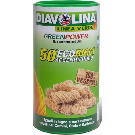 Diavolina 15364 Accendifuoco Eco Ricci  50Pz