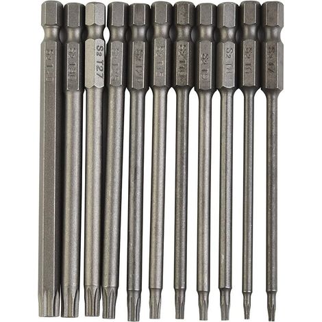 Embouts impact sécurité acier allié 100mm T7-T40 11 embouts (1/5)