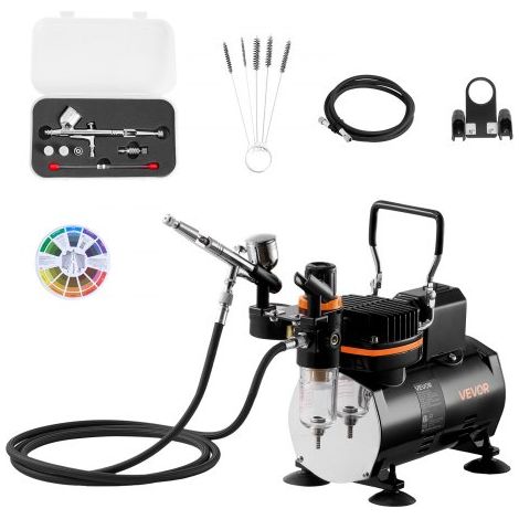Kit Aérographe avec Compresseur d’Air 1/6 HP Compresseur (1/5)