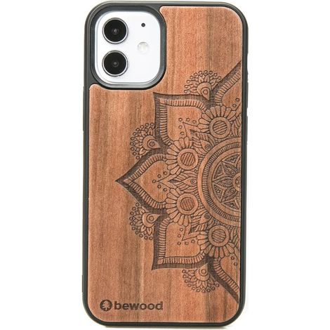 Funda de madera para iPhone 12 Mini MANDALA MANZANO (1/3)