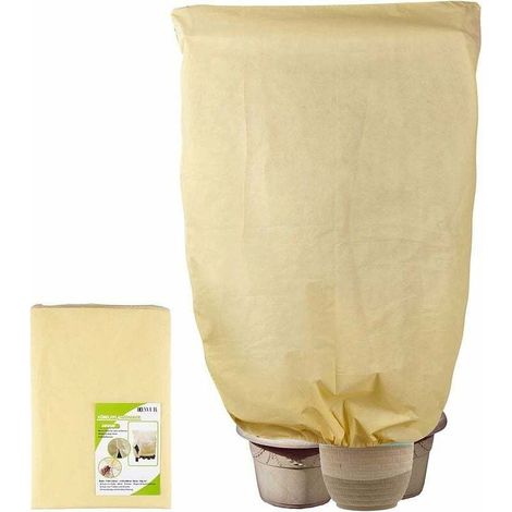 Winterliche Pflanzenabdeckung (200 x 240 cm), Winterschutzhülle für Pflanzen, Vliesstoff, Beige
