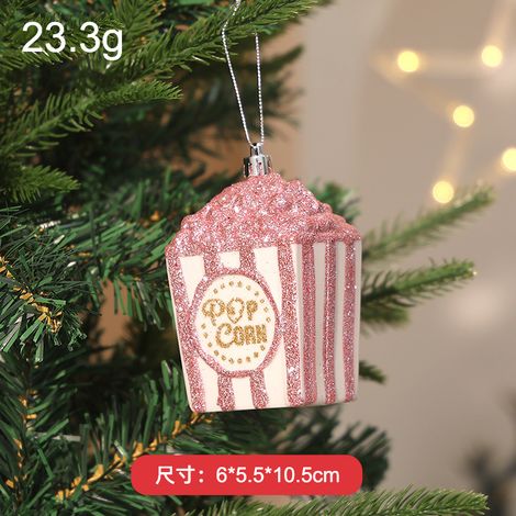 Pink electroplated Christmas tree ornaments, party decorations, Christmas ornaments and supplies