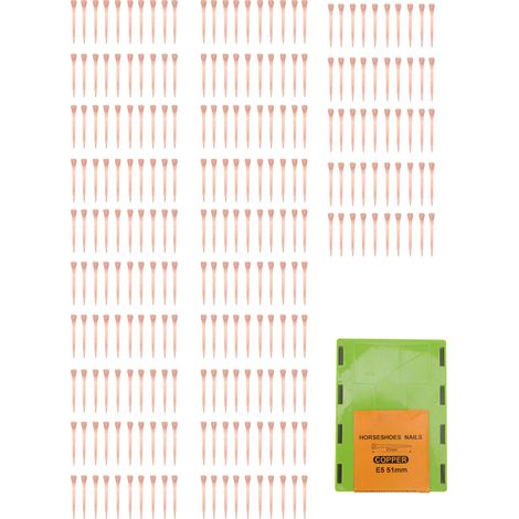 250pcs Horseshoe Hoof Sticks Copper Plated Brass with Plastic Housing Suitable for Livestock Breeding E5 51mm/2.01in