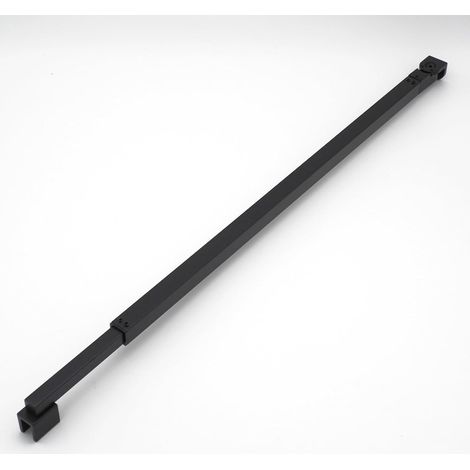 Barre stabilisatrice pivotante - 1 pièce - Acier noir mat - Réglable 625-950mm - Pour cabine de douche - Verre 6/8/10 mm (1/5)
