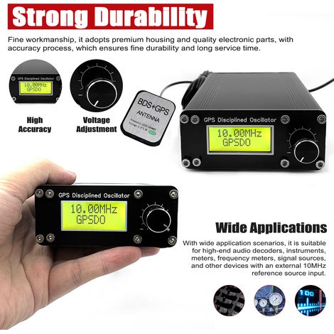 GPSDO: Sorgente di segnale di clock a oscillatore a cristallo termostatico addomesticato dal GPS, sistema di posizionamento globale disciplinato a 10 MHz con interfacce multifunzionali. (1/5)