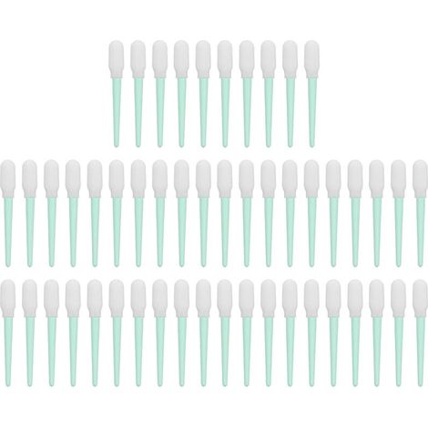 50 Pièces Bâtonnets Nettoyage Mousse Ronde Anti-Statique pour Imprimante, Objectif Appareil Photo, Kit Entretien Électronique (1/5)