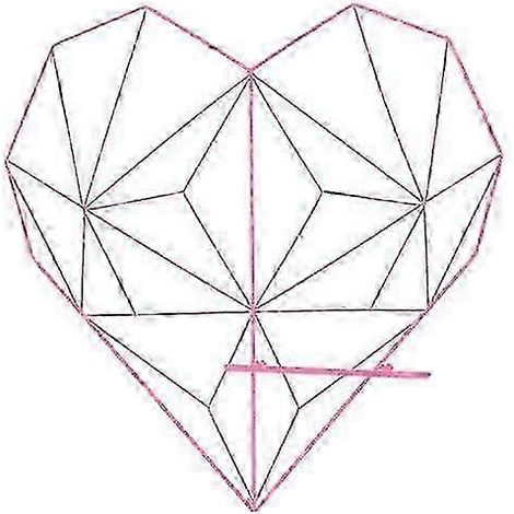 Porte-photos mesh coeur mural - Support accroche - Décoration intérieure - Rose (1/5)