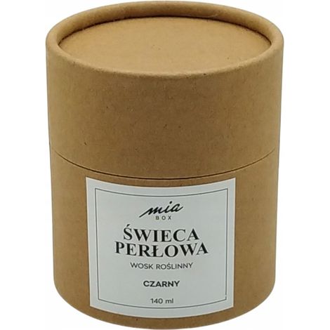 Vela Pearl de 140 ml, cera vegetal, color negro.