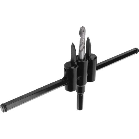Lot de scies cloches réglables 30-200mm en acier allié, coupe ronde DIY pour bois et panneaux plastiques, outil de perçage perforateur (1/5)