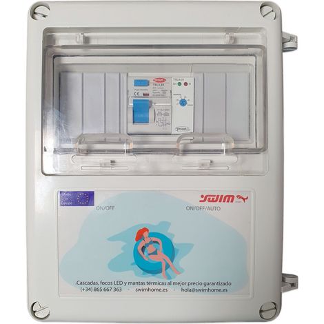 Cuadro eléctrico control de nivel piscina desbordante guardamotor