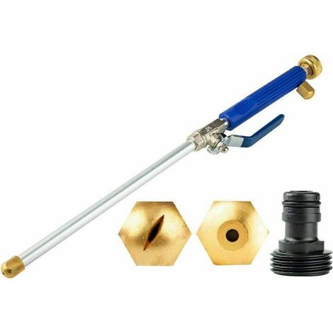 Car Jet Lance, High Pressure Water Nozzle, Universal Pressure Washer Gun with Adjustable Nozzle, Garden Car Sprinkler Cleaning Nozzle (Blue) (1/5)
