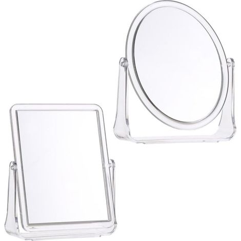 2 pièces Miroir De Maquillage De Bureau Double Face De Miroir De Coiffeuse Et Élégant pour Chambre Haute Définition