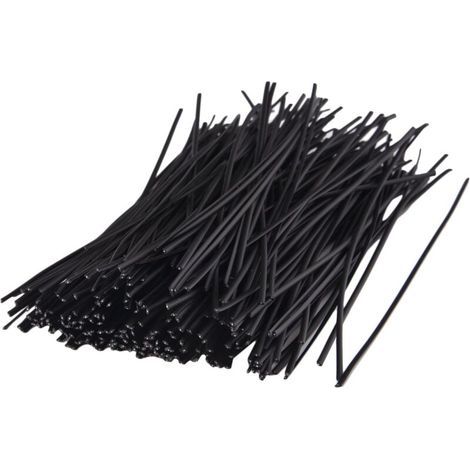 Attaches métalliques pour cordon de câble torsadé 1000 pièces Fixation réutilisable (6 pouces, noir) (1/4)