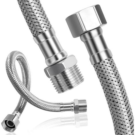 Flexibler Edelstahl-Schlauch 3/8 Zoll – 20 cm für Küche und Bad – schnittfest und langlebig (1/5)