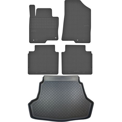 Kia Optima IV Limousine (November 2015–2019) – Set: Gummifußmatten + Kofferraummatte (1/5)