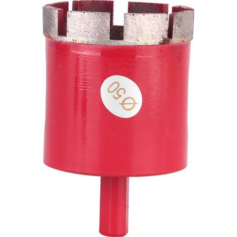 Scie-cloche diamant pour porcelaine, granit, marbre, grès cérame, carrelage, ardoise (diamètre 50 mm) (1/4)