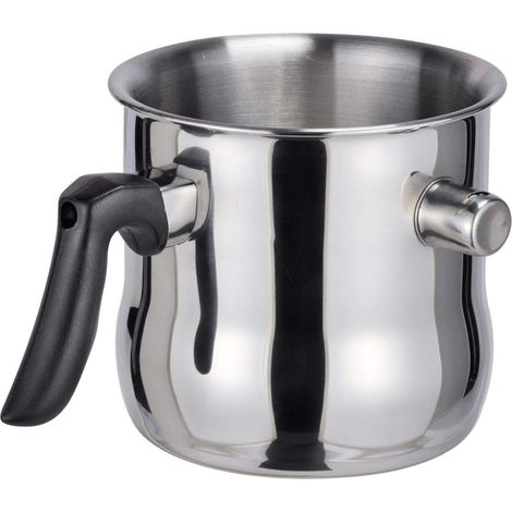 Casserole bain-marie 1,2 L double paroi inox – lait + fonction bouilloire sifflante