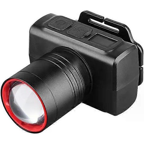 JOAXOR LED-Stirnlampe, wiederaufladbar, zoombar, wasserfest, superhelle Stirnlampe (1/4)