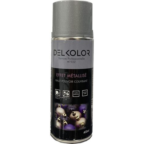 Delkolor Peinture Aérosol Effet Métallisé 400 ml Couleur: ARGENT